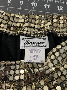 Vintage Banner Industries Minirock Gr. 13/14 Goldschimmer Disco Saturday Night - Bild 1 von 8
