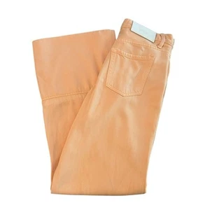 7 For All Mankind Women's Peach Wide Leg Pants Size 24 Summer Spring Colorful - Picture 1 of 13