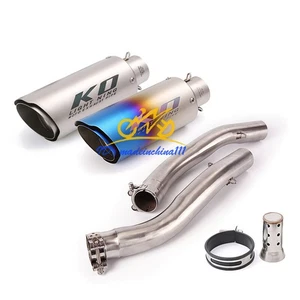 For Kawasaki Z1000 2003-2006 Exhaust Silencer Muffler Slip-on 51mm Mid Link Pipe - Picture 1 of 12