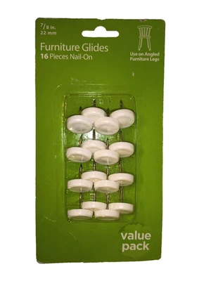 Waxman 16 Piece Nail-On 7/8”/22 mm Glides Furniture Leg NEW - Image 1 of 2