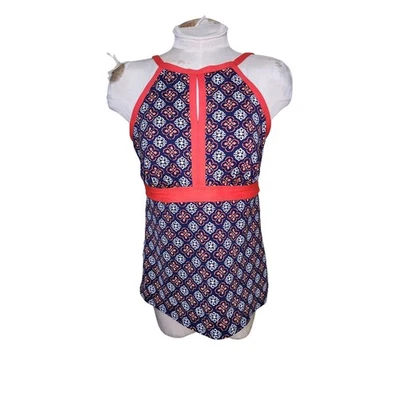 Lands End Womens Tankini Top Size 12 Orange - Image 1 of 4