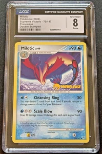 Tarjeta Pokémon Error Doble Sello Prerelease Milótico 70/147 | CGC 8 casi nueva/como nueva - Imagen 1 de 3