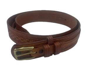 Vintage handbesetzter Ledergürtel Rockabilly Western Cowboy Gr. 38 Vogel of Texas - Bild 1 von 3