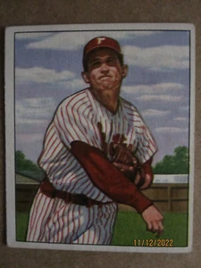 1950 BOWMAN BASEBALL CARD #176 PHILADELPHIA PHILLIES SYLVESTER DONNELLY - Picture 1 of 6