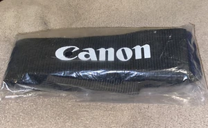 Vintage Canon Camera / Camcorder Strap * Black / White Letters  *NEW - Picture 1 of 4