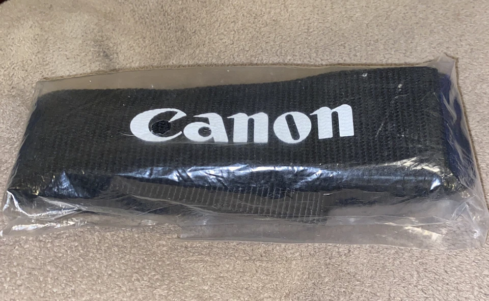 Vintage Canon Camera / Camcorder Strap * Black / White Letters  *NEW - Image 1 of 4