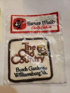 VINTAGE SWISS MADE OLD COUNTRY BUSCH GARDENS VA EMBROIDERED PATCH TRUCKER HAT  - Picture 1 of 4