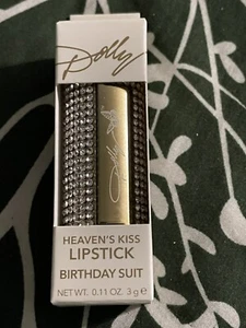 DOLLY PARTON HEAVEN’S KISS LIPSTICK IN PINK LEMONADE CRYSTAL CASE FULL SIZE - Picture 1 of 5