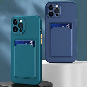 For Huawei P40 P30 Pro Nova 9 SE 8 Shockproof Silicone Card Slot Back Case Cover - Picture 1 of 35