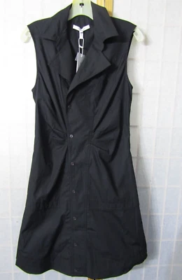 Nuevo con etiquetas Vestido Derek Lam 10 Crosby Negro Sin Mangas Cremallera Lateral Espalda Calada Para Mujer 8 Foto 1 de 4