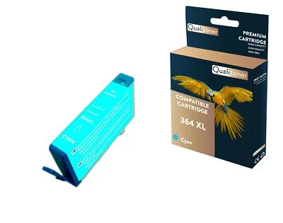 Cartouche pour HP 364XL compatible Cyan x 1 QUALITONER - Photo 1/4
