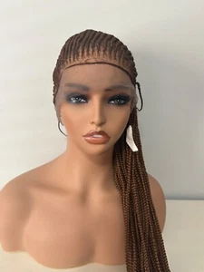 African braid- full lace braid cornrows braided wigs 32 inch.. FREE SHIPPING USA - Picture 1 of 12