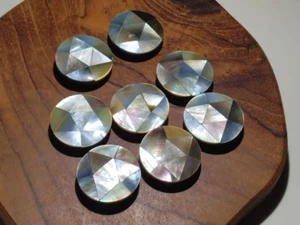 8pcs silver-colored 20mm bundle of shell buttons special vintage buttons - Picture 1 of 6