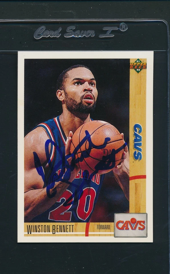 1991/92 Upper Deck #247 Winston Bennett Cavaliers Signed Auto *A184 - Image 1 of 1