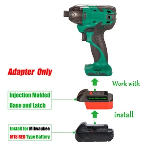 1 Stück Adapter für Masterforce BOOST 20V Werkzeuge auf für Milwaukee M18 Li-lon Akku - Bild 1 von 10