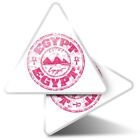 2 x Triangle Stickers  7.5cm - Pink Egypt Travel Stamp Pyramids  #5777