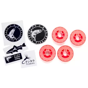 Sistema de gestión de línea Tenkara bobinadora de línea de silicona suave S1 rojo + parche de hierro - Imagen 1 de 13