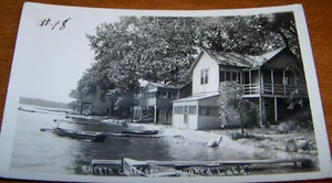 Antike RPPC Blätter Cottages Crooked Lake Indiana - Bild 1 von 1