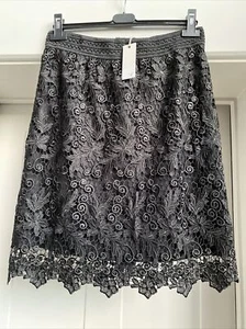 Super trash Black Lace Skirt UK12 EUR 40 BNWT RRP £85 - Picture 1 of 8