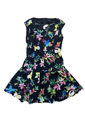 Chaps Petite Women’s Black Floral Dress - 6P - Image 1 of 3