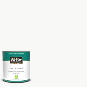 Paint Primer In One Ultra Pure White Semi-Gloss Enamel Low Odor Interior 1 Qt. - Picture 1 of 12