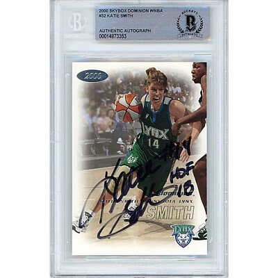 Katie Smith Signed 2000 SkyBox Dominion #32 Minnesota Lynx BAS Slabbed WNBA Auto - Image 1 of 4