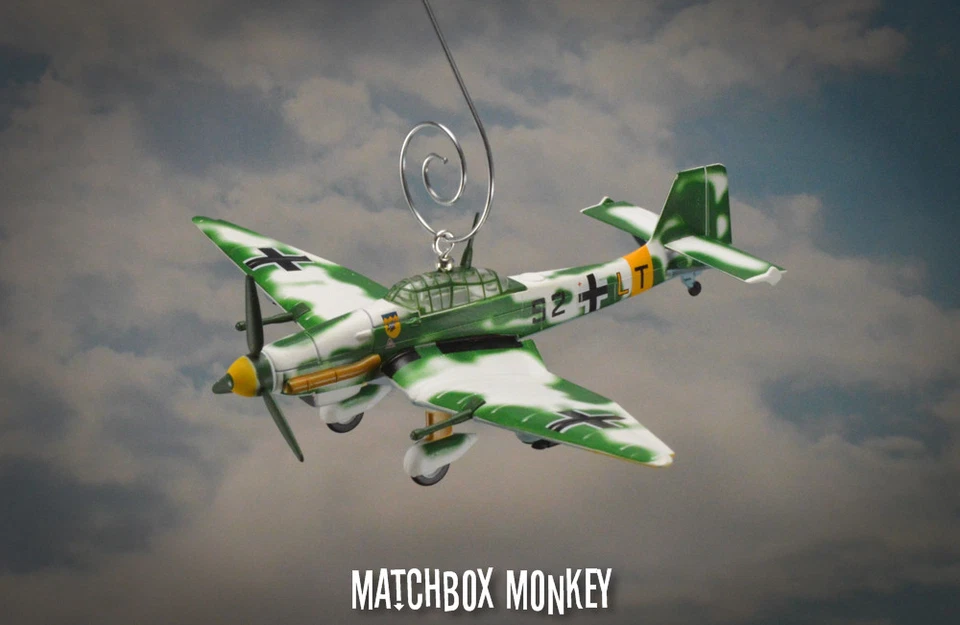 WWII Junker Ju 87-D Stuka Single Prop Christmas Ornament Airplane Plane Aircraft - Image 1 of 4