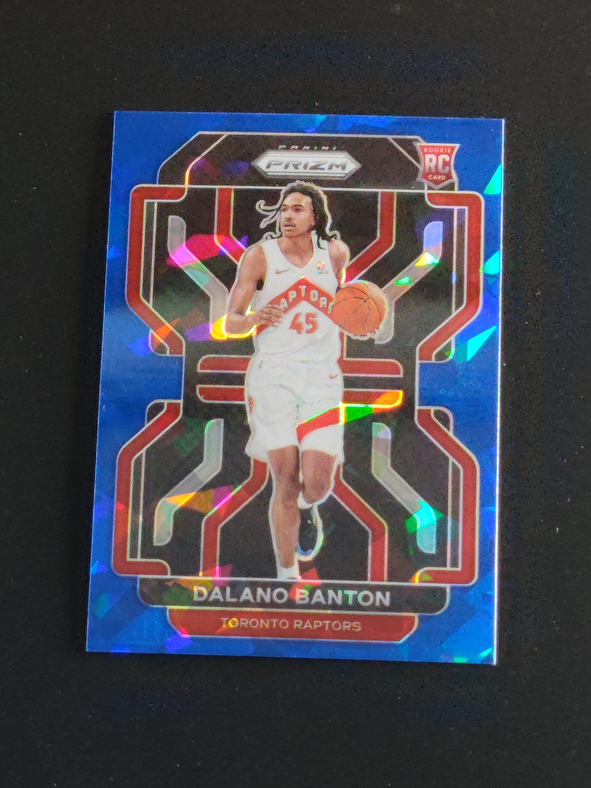 Dalano Banton 2021-22 Panini Prizm Blue Ice RC Rookie 086/125 #328 Raptors —SM