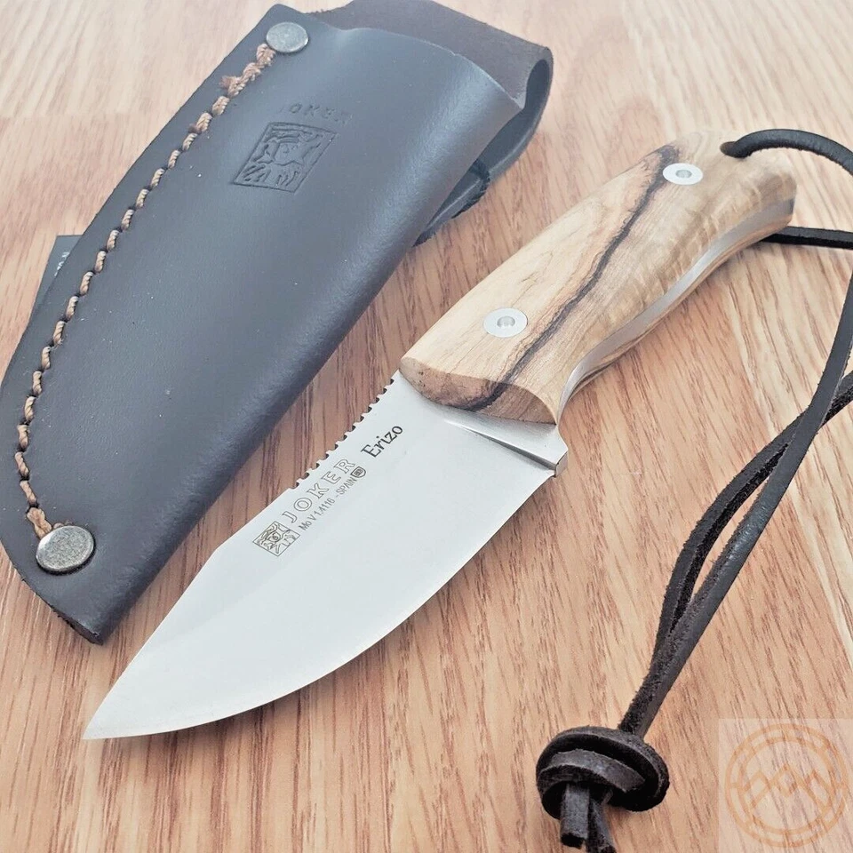 Joker Erizo Fixed Knife 1.4116 Steel Full Tang Blade Olive Wood Handle - CO75