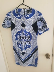 Asos Size 10 Blue And White Dress - Picture 1 of 7