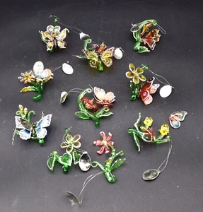 (6) ASHTON DRAKE RAINBOW BUTTERFLY GLASS ORNAMENTS HEIRLOOM COLLECTION + EXTRA - Picture 1 of 24