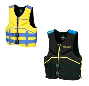 * NWT Sea-Doo Jr Freedom PFD/Life Jacket YOUTH Black Yellow 2859720990 0926 - Picture 1 of 4