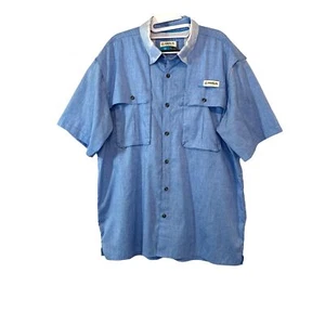 Magellan Mens Vented Fishing Shirt Large Blue Moisture Wicking Fish Gear - Picture 1 of 12