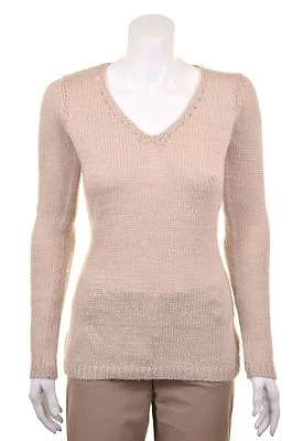 Fenn Wright Manson Cream / Ivory Wool Alpaca Knit V Neck Sweater S - Image 1 of 4