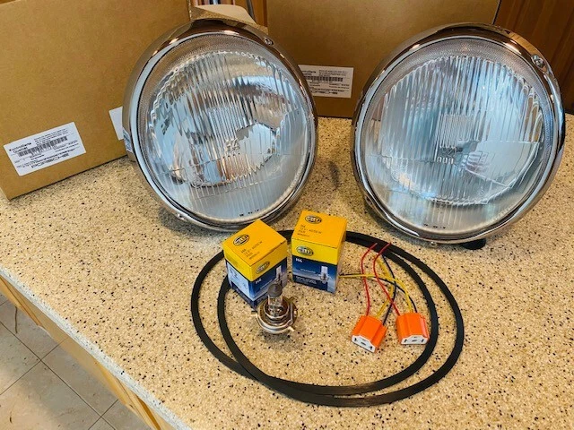 PAR DE MONTAJE ORIGINAL FAROS PORSCHE 911 930 H4 Foto 1 de 4