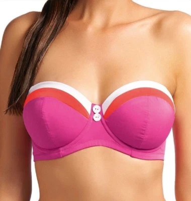 FREYA~REVIVAL U/W BANDEAU P'D BANDEAU-BIKINI BRA+BRIEF-SET-SORBET*VARIOUS SIZES* - Image 1 of 4