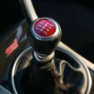 6-Speed Auto Car Leather Gear Shift Knob For Subaru Impreza STI WRX 2009-2018 - Picture 1 of 9