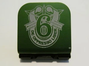 6. Spezialeinheiten Gruppe Wappen lasergeätzter Aluminium Hutclip Krempe - Bild 1 von 10