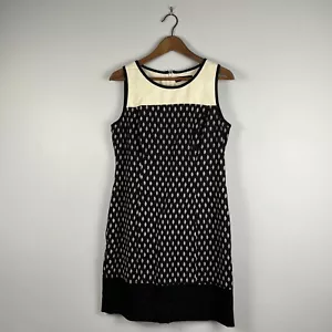 Ivanka Trump career dress sleeveless linen lined cream black size 12 - Bild 1 von 13