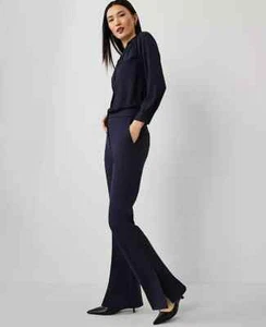New $119 Ann Taylor The skinny flare pant with vent hem in night sky sz 2P - Picture 1 of 3