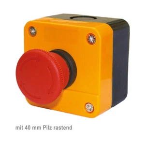 Not-Aus Schalter Pilztaster Drucktaster rastend KDT-1N Aufputz Roll Tor Antrieb - Bild 1 von 5