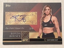 2016 TOPPS TOP OF THE CLASS UFC RONDA ROUSEY RED AUTOGRAPH 3/8 AUTO
