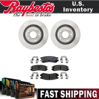 Rotores de freno traseros y pastillas de freno de cerámica para Pontiac Bonneville 2000-2005 NUEVO Foto 1 de 4
