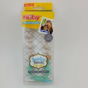 Nuby Oval Teething Necklace - Teethable Mommy Jewelry Brand New Baby Toddler - Picture 1 of 4