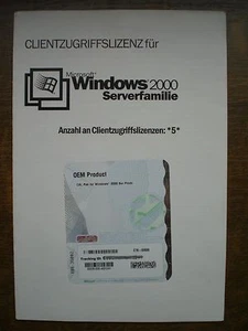 5 CAL Zusatzlizenzen für den Windows 2000 Server - Bild 1 von 1