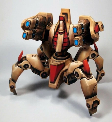 StarCraft Protoss Ancient Warrior Dragoons Immortal Paper Model Kit 16cm=6” Tall Cover