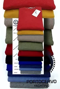 MAGLIA PORTOCERVO GIROCOLLO LANA 10 COLORI MIS. M L XL XXL - Imagen 1 de 11