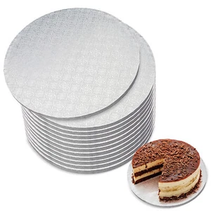 Spec101 Round Cake Boards Bulk 12pk - 10 Inch Cake Drum White 1/2in Smooth Edge - Picture 1 of 8
