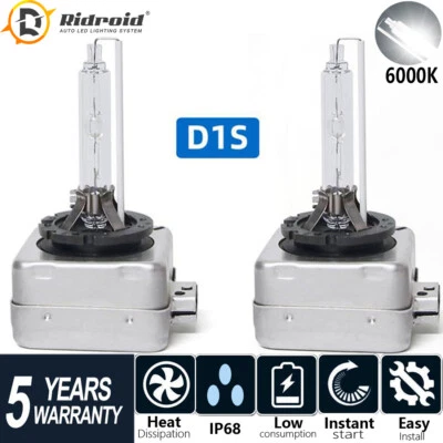 2 X D1C D1S D1R 6000K White HID Xenon Headlight Light Bulbs OEM Replacement - Image 1 of 4