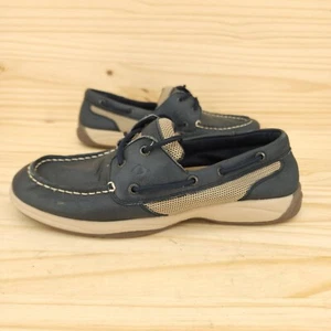 Scarpe da barca Sperry donna taglia 9 mocassini a ponte in pelle blu navy comode outdoor - Foto 1 di 10